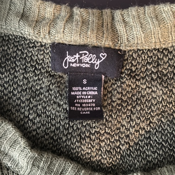 Just Polly butterfly sweater Size Small - Picture 9 of 10